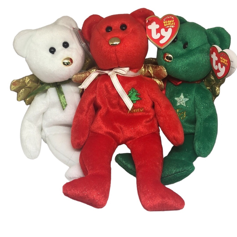 Ty Christmas Beanie Babies love, peace and Joy